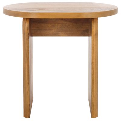 SAFAVIEH Home Collection Syura Modern Natural Ribbed Accent Table for Living Room Bedroom