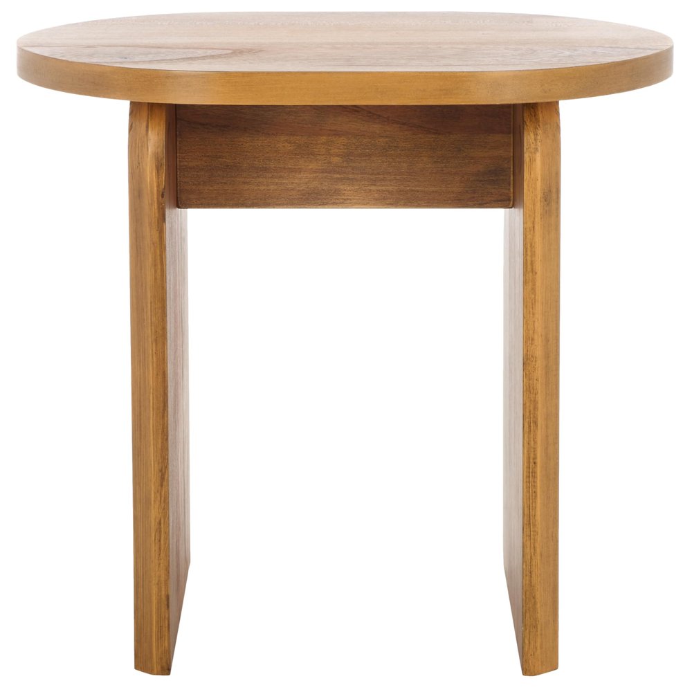 SAFAVIEH Home Collection Syura Modern Natural Ribbed Accent Table for Living Room Bedroom