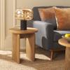 SAFAVIEH Home Collection Syura Modern Natural Ribbed Accent Table for Living Room Bedroom view 2