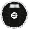100 Pcs Bulk Blank Collapsible Can Coolers - Perfect For Sublimation Printing, HTV, Screen Printing or DIY Crafts (Black) view 1