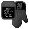 African American Expressions - Mama's Got This Mitt Set - Oven Mitt 7"x13"/Pot Holder 7"x9" Silicone Set, KM-13 Matching Apron Sold Separately view 1