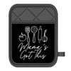 African American Expressions - Mama's Got This Mitt Set - Oven Mitt 7"x13"/Pot Holder 7"x9" Silicone Set, KM-13 Matching Apron Sold Separately view 3