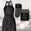 African American Expressions - Mama's Got This Mitt Set - Oven Mitt 7"x13"/Pot Holder 7"x9" Silicone Set, KM-13 Matching Apron Sold Separately view 4