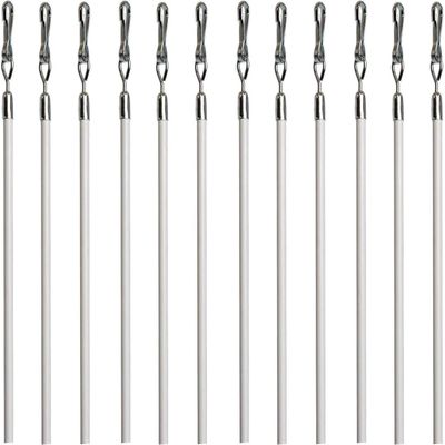 HomeLoft Basics IF&D Fabrics and Drapes - White Metal 30"" Long Fling Drapery Wands, 1/2"" Handle, 1/4"" Rod - For Easy Opening and Closing of Draperies - Multiple Pack Sizes - 030MP (12)