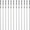 HomeLoft Basics IF&D Fabrics and Drapes - White Metal 30"" Long Fling Drapery Wands, 1/2"" Handle, 1/4"" Rod - For Easy Opening and Closing of Draperies - Multiple Pack Sizes - 030MP (12) view 1