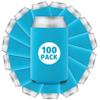 100 Pcs Bulk Blank Collapsible Can Coolers - Perfect for Sublimation Printing, HTV, Screen Printing or DIY Crafts (Neon Blue) view 1