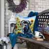 Caroline's Treasures in Sunflowers Throw Pillow, 18Hx18W, Cane Corso 6045 view 4