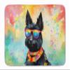 Caroline's Treasures Scottish Terrier Hippie Dawg Memory Foam Kitchen Mat Machine Washable Anti-Fatigue Mat Cushion Comfort Bath Mat or Kitchen Rug view 1
