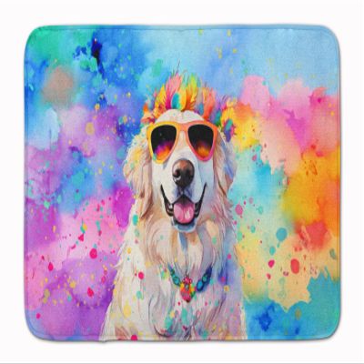 Caroline's Treasures Great Pyrenees Hippie Dawg Memory Foam Kitchen Mat Machine Washable Anti-Fatigue Mat Cushion Comfort Bath Mat or Kitchen Rug