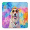 Caroline's Treasures Great Pyrenees Hippie Dawg Memory Foam Kitchen Mat Machine Washable Anti-Fatigue Mat Cushion Comfort Bath Mat or Kitchen Rug view 1
