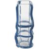 Deco 79 Recycled Glass Handmade Decorative Vase Tall Centerpiece Vase with Blue Glass Framing, Flower Vase for Home Decoration 5" x 5" x 12", Blue view 1