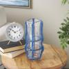 Deco 79 Recycled Glass Handmade Decorative Vase Tall Centerpiece Vase with Blue Glass Framing, Flower Vase for Home Decoration 5" x 5" x 12", Blue view 2