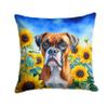 Caroline's Treasures in Sunflowers Throw Pillow, 18Hx18W, Boxer 6037 view 1