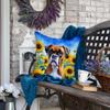 Caroline's Treasures in Sunflowers Throw Pillow, 18Hx18W, Boxer 6037 view 4