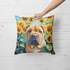 Caroline's Treasures in Sunflowers Throw Pillow, 18Hx18W, Shar Pei 6159 view 2