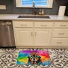 Caroline's Treasures Rottweiler Hippie Dawg Memory Foam Kitchen Mat Machine Washable Anti-Fatigue Mat Cushion Comfort Bath Mat or Kitchen Rug view 2