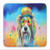 Caroline's Treasures Bearded Collie Hippie Dawg Memory Foam Kitchen Mat Machine Washable Anti-Fatigue Mat Cushion Comfort Bath Mat or Kitchen Rug view 1