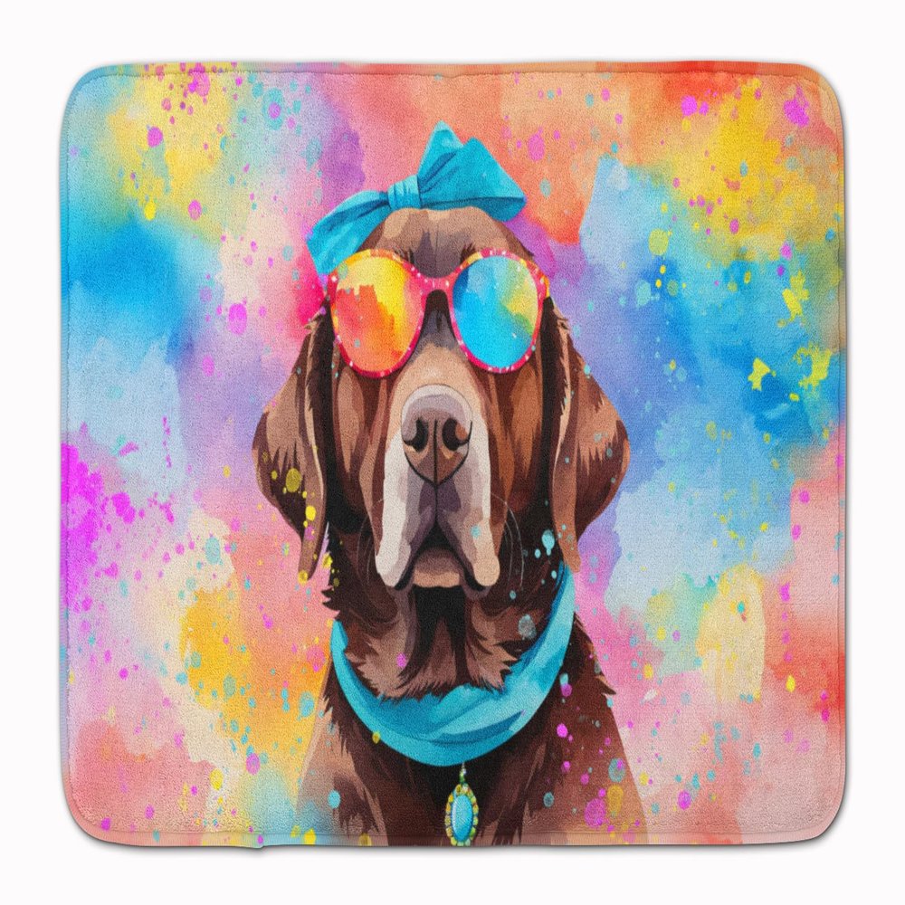 Caroline's Treasures Chocolate Labrador Hippie Dawg Memory Foam Kitchen Mat Machine Washable Anti-Fatigue Mat Cushion Comfort Bath Mat or Kitchen Rug