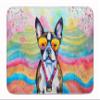 Caroline's Treasures Boston Terrier Hippie Dawg Memory Foam Kitchen Mat Machine Washable Anti-Fatigue Mat Cushion Comfort Bath Mat or Kitchen Rug view 1
