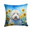 Caroline's Treasures in Sunflowers Throw Pillow, 14Hx14W, Komondor 6107 view 1