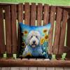 Caroline's Treasures in Sunflowers Throw Pillow, 14Hx14W, Komondor 6107 view 2