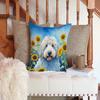 Caroline's Treasures in Sunflowers Throw Pillow, 14Hx14W, Komondor 6107 view 3