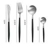 IFAJOOR Flatware Silverware Set, 4/16/24/32 Pieces 304 Stainless Steel Cutlery Cutlery And Spoon Set Steak Cutlery, Cutlery Set (Color : GOLDEN, Size : 1Set-4Pcs) view 2