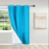 1 Piece Lined Faux Silk 100% Blackout Window Panel Curtain Thermal Silver Grommets Living/Room Bedroom/Home Decor 35" Width x 84" Length Noa (Turquoise Aqua) view 1