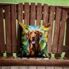 Caroline's Treasures in Sunflowers Throw Pillow, 14Hx14W, Chesapeake Bay Retriever 6050 view 2