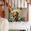 Caroline's Treasures in Sunflowers Throw Pillow, 14Hx14W, Chesapeake Bay Retriever 6050 view 3