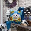 Caroline's Treasures in Sunflowers Throw Pillow, 18Hx18W, Maltese 6117 view 4