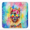 Caroline's Treasures Pomeranian Hippie Dawg Memory Foam Kitchen Mat Machine Washable Anti-Fatigue Mat Cushion Comfort Bath Mat or Kitchen Rug view 1