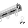 Heavy Duty Curtain Tracks Rods System - 2 4 6 8 10m Length - Curtain Track Ceiling Mount - Hidden Recessed Curtain Single Tracks - for Living Room Bedroom Windows ( Color : White , Size : 2.74m/9ft ) view 1