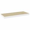 Jiaocha Wall Shelves 4 pcs Oak and White 23.6""x9.3""x1.5"" MDF Shelving Wall Mounted Shelves for Bedroom Shelves for Wall Wall Shelves, Brown view 2