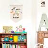 All Welcome Flag Wall Banner Kids Room Decor Canvas Hanging Pennant Wall Sign Banner Gift for Toddler Boys Girls Educational Flag for Nursery School Playroom Classroom Wall Decor view 2