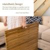 21 24 25 26 27 30 Inch Length Teak Solid Wood Shower Floor Mat, Square Bath Floor Mat with Anti-Slip Foot & with Center Drain Hole, for Inside Shower/Tiled Floor(27x36in(68.5x91.4cm)) view 3