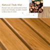 21 24 25 26 27 30 Inch Length Teak Solid Wood Shower Floor Mat, Square Bath Floor Mat with Anti-Slip Foot & with Center Drain Hole, for Inside Shower/Tiled Floor(27x36in(68.5x91.4cm)) view 4