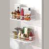 Magnetic Spice Rack, Iron Painting Magnetic Spice Rack Moveable Magnetic Spice Organizer Metal Strong Magnetic Shelf for Fridge for Kitchen Space Saving() view 3