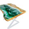 Coastal Ocean Sea Aquarium Marine Epoxy Table, Hand Crafted Table, Whale Table, Handmade Ocean Themed Blue Table, Coffee Table, Dining Table, Home Decor (24x36 inch, Only Table Top) view 3