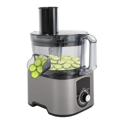 Ageanbri Electric Salad Shooter Vegetable Slicer Grey Adjustable Vegetable Food Chopper 3 in 1 Fruit Dicing Machine Electric Cheese Silcer 600W Vegetable Dicing Machine Kitchen Chopping Tool