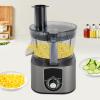 Ageanbri Electric Salad Shooter Vegetable Slicer Grey Adjustable Vegetable Food Chopper 3 in 1 Fruit Dicing Machine Electric Cheese Silcer 600W Vegetable Dicing Machine Kitchen Chopping Tool view 4