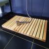 Luxury Bamboo Mat Wood Shower Mat,Bamboo Bath Mat,Nature Bamboo Wooden Bath Mat,Bamboo Shower Mat,Non Slip Shower Tub Mat for Bathtub,Shower,Sauna,for Indoor Or Outdoor,70x90cm/28x36in view 3