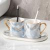 Fashion Ceramic Bathroom Accessories Set, 6 Piece Decorative Vanity Countertop Accessory Set with Lotion Dispenser,Toothbrush Holder,2 Cups, Soap Dish,Tray view 2