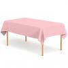 CINSOEN 2 Pack Pink Tablecloth Plastic Rectangle Table Covers PEVA Pink Plastic Table Cloths for Parties Disposable 54 x 108 Inch Tablecloth for Birthday Party School Baby Shower Kitchen Dining view 1