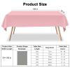 CINSOEN 2 Pack Pink Tablecloth Plastic Rectangle Table Covers PEVA Pink Plastic Table Cloths for Parties Disposable 54 x 108 Inch Tablecloth for Birthday Party School Baby Shower Kitchen Dining view 4