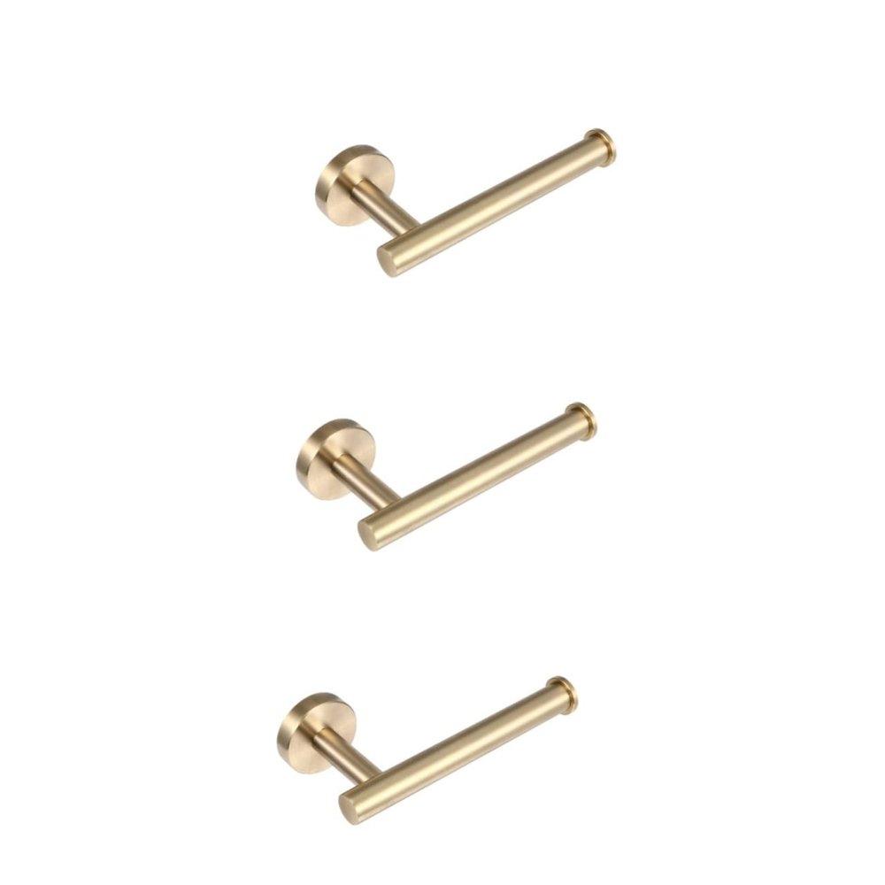 Ciieeo 3pcs Creative Versatile Gold Bathroom Shelf Towel Rack and Clothes Hook Space Saving Paper Towel Holder for Home Rustproof and Elegant Design for Tidy Spaces