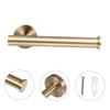 Ciieeo 3pcs Creative Versatile Gold Bathroom Shelf Towel Rack and Clothes Hook Space Saving Paper Towel Holder for Home Rustproof and Elegant Design for Tidy Spaces view 2
