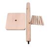 Kuuleyn Coffee Cup Mug Stand for Counter, Coffee Cup Holder with 6 Hooks, Mug Holder Tree Wood Hanger Stand with 6 Hooks Weighted Base Anti Slip Coffee Mug Rack view 3