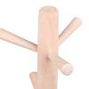 Kuuleyn Coffee Cup Mug Stand for Counter, Coffee Cup Holder with 6 Hooks, Mug Holder Tree Wood Hanger Stand with 6 Hooks Weighted Base Anti Slip Coffee Mug Rack view 4