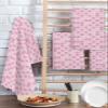 Kontanderi Ombre Pink Plaid Dish Towels Waffle Kitchen Towels Set, Absorbent Quick Drying Towel Cleaning Modern Minimalism Art Lattice Hand Towels for Bathroom 2 Pack Dish Cloths 15.7"x23.6" view 2